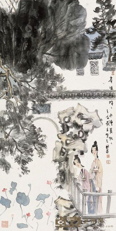 黄国武 壬辰（2012年）作 水净菱帖帖 镜片 <em>139×70cm</em>