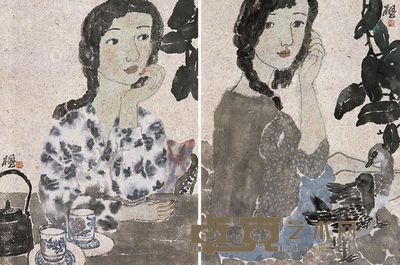何枫 日常系列之一 (两帧) 镜片 <em>61×46cm×2</em>