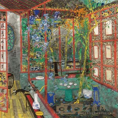 方向 戊子(2008年)作 花季 镜片 <em>69×69cm</em>