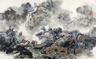 王维宝 甲子(1984年)作 山水 镜框 <em>60×96cm</em>