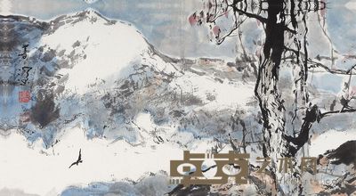 杨善深 山水 镜片 <em>34×63cm</em>