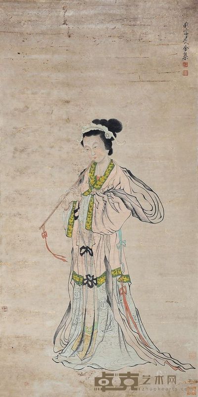 余集 仕女图 立轴 <em>137×68cm</em>