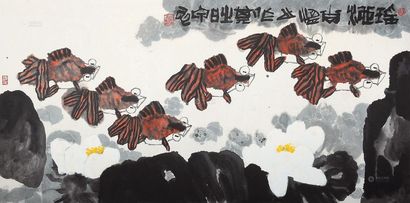 尚涛 甲申（2004年）作 瑶池 镜框