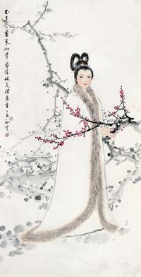 伍启中 乙酉（2005年）作 争得梅花扑鼻香 镜片