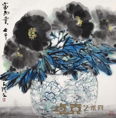 王璜生 壬午(2002年)作 富而贵 镜框 <em>68×68cm</em>