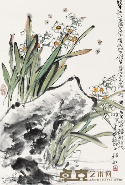 韩敏 水仙 轴 <em>64×44cm</em>