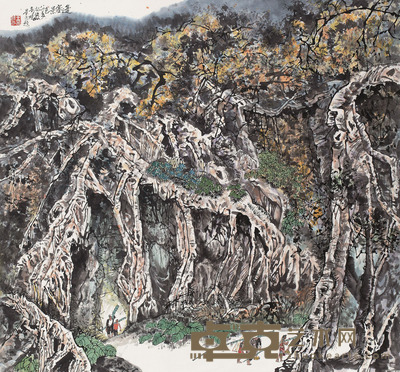 王晋元 1984年作 边塞景色 轴 <em>90×96cm</em>