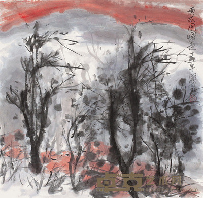 董欣宾 1997年作 黄瓜园曙色 轴 <em>68×69cm</em>