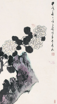 徐子鹤 1994年作 花卉 轴