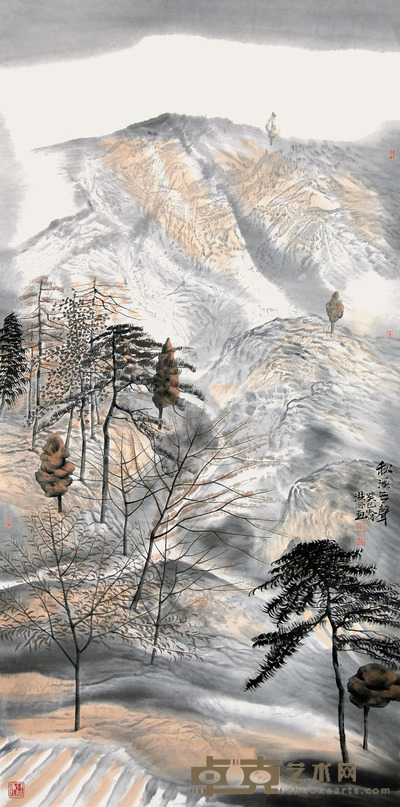 张洪源 2013年作 秋溪无声 镜心 <em>138×68cm</em>