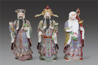 福禄寿人物瓷塑（一组三件）