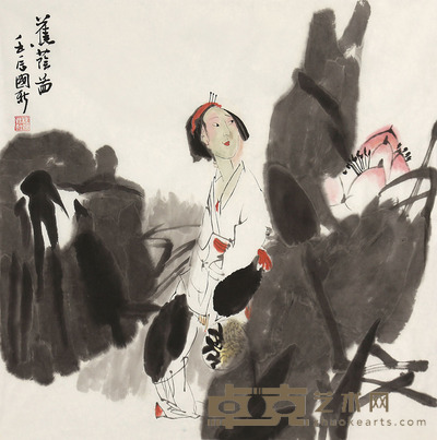 杨国新 人物 68x68cm