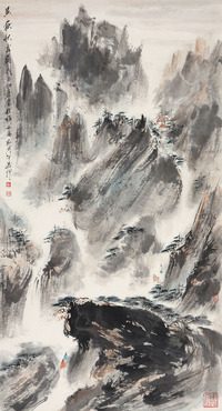 裴家同 山水