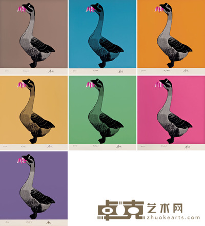 李山(油) 2012年作 胭脂-每星期的七天系列 <em>60×60cm×7</em>