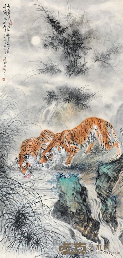 蔡鹤洲 壬午（1942）年作 草泽雄风 立轴 <em>137.5×67cm</em>