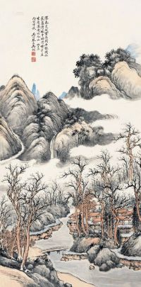 吴琴木 丙寅（1926）年作 林壑溪声 立轴