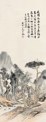 吴荣光 壬戌（1802）年作 林泉春晓 立轴