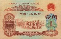 1960年第三版人民币壹角一张