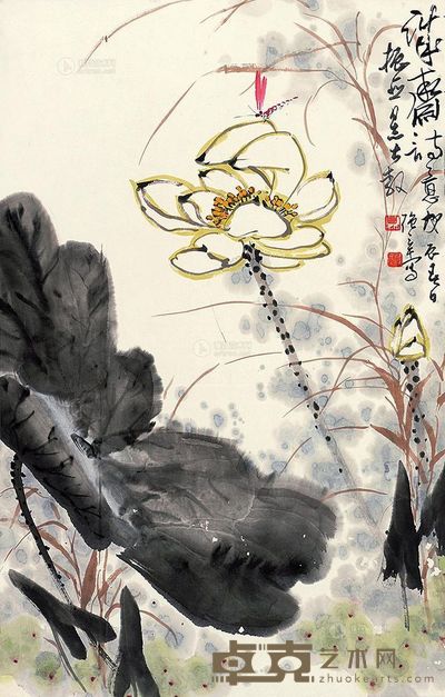 张强辛 荷花 立轴 <em>67×44cm</em>