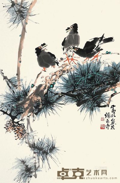 杨富明 松鸦图 立轴 <em>68×45cm</em>