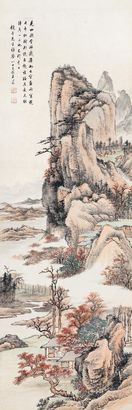 王同愈 1982年作 春山红树 立轴