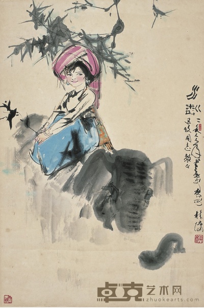 林墉 水粼粼 66.5×49cm