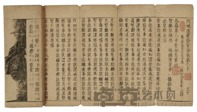 阿毗达磨发智论卷二十 迦多衍尼子造，玄奘译 半框：24.8×11.2cm开本：30.4×11.2cm