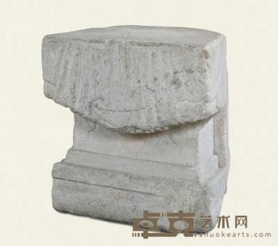 唐·汉白玉花台 64.5×45.5×75cm