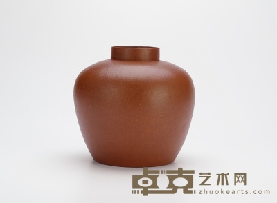清早期·朱泥调砂茶叶罐 14.9×16cm