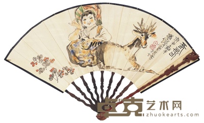 程十发 长春图 17×50cm