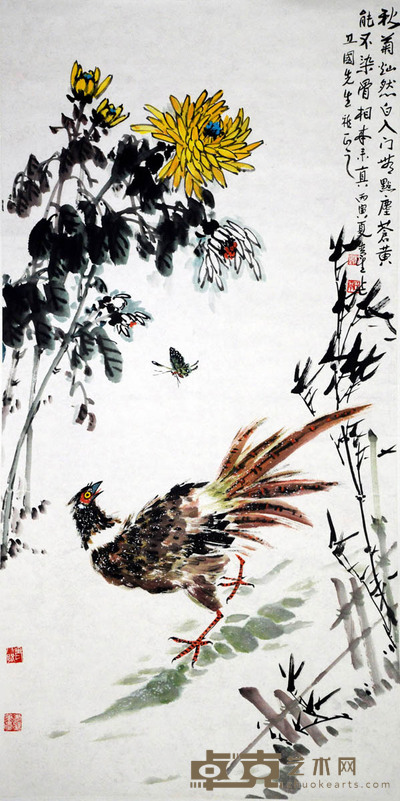 田零 花鸟 68*138