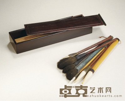 现代·贺天健旧藏毛笔二十一支 尺寸不一 数量：21支
