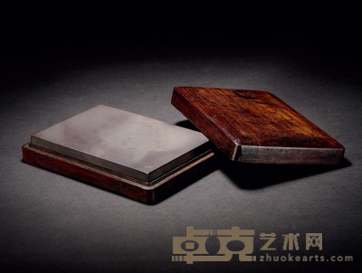清·平板端砚 15.3×10.3×2cm