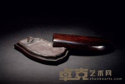 清·竹节随形端砚 17.2×8.7×1.4cm