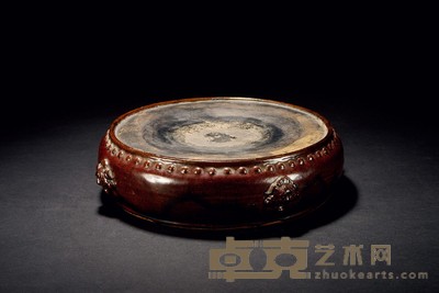 清·鼓形瓷砚 径:23.5cm高:6.5cm