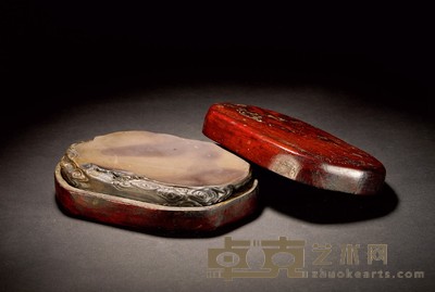 清·云纹随形端砚 18.5×11.5×3.2cm