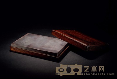清·麻子坑平板端砚 24.7×16.3×2.2cm