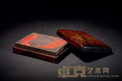 清·平板端砚 15.2×10.4×2.2cm