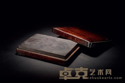 清·平板端砚 23×14.7×2.4cm