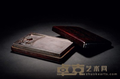 蕉叶纹淌池端砚 20.4×12.6×2.3cm