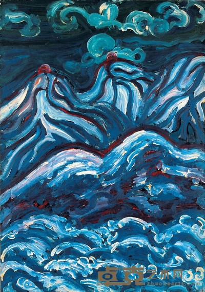 李青萍 蓝韵 79×55cm