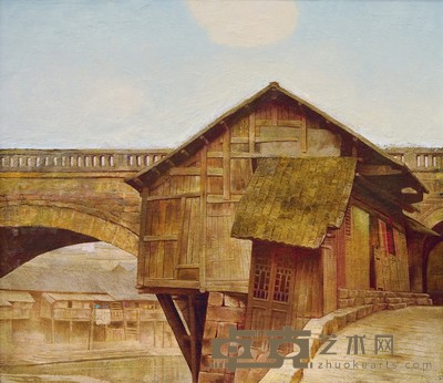 龙力游 凤凰廊桥 65×80cm