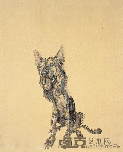 周春芽 黑根 100×80cm