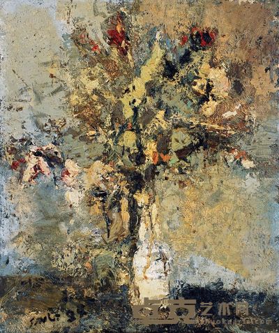 井士剑 瓶花 46×38.5cm