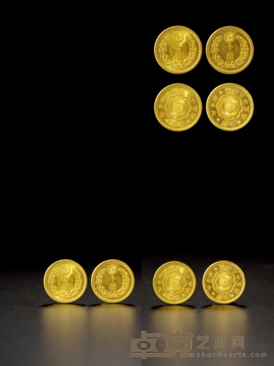 明治三十三年（1900年）日本十圆金币一组二枚 重：8.4g 数量：1