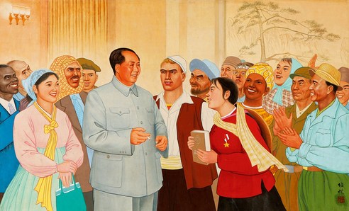 孙伯礼  毛主席和世界人民心连心