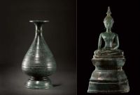 铜释迦牟尼佛、铜净水瓶