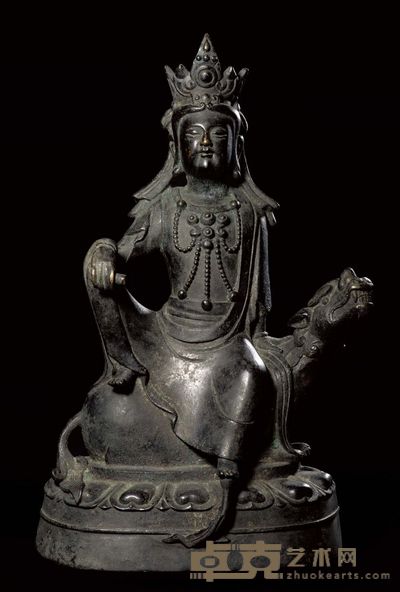 铜骑吼观音像 高3 7 厘米