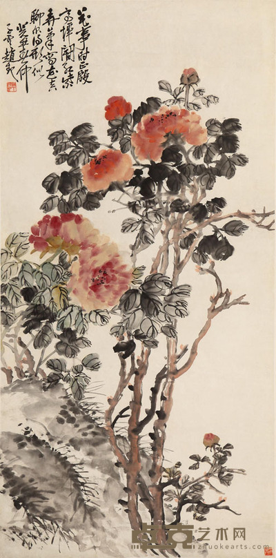 赵云壑 花开富贵 140×69m