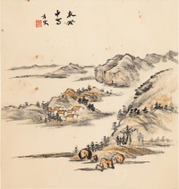 赵熙   山水